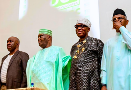 INEC confirms David Mark as African Democratic Congress National Chairman alongside Rauf Aregbesola and other new executives ahead of 2027 elections in Nigeria.