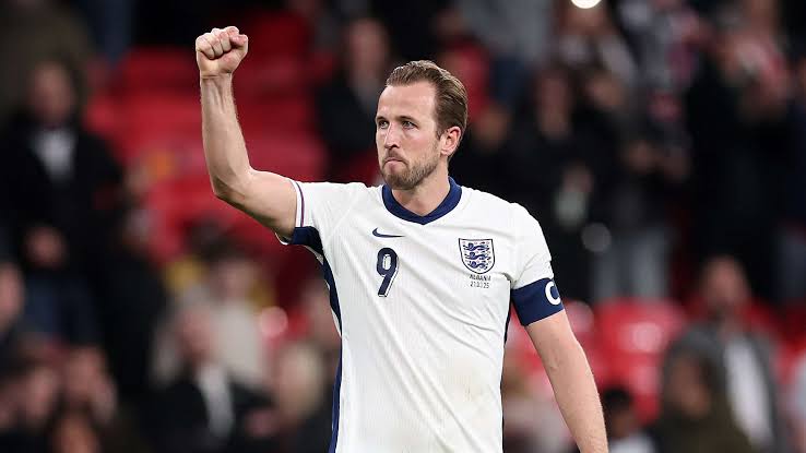 Harry Kane leading England football team at World Cup qualifier against Serbia