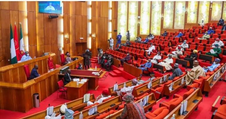 Senate President Godswill Akpabio during a sitting at the Red Chamber